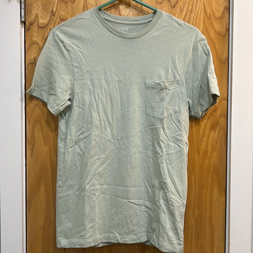 J.Crew Slim-Washed Pocket Tee Sage Green Small